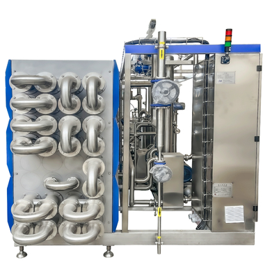 SUS304/316 stérilisateur UHT pour la ligne de traitement liquide de lait/yaourt/œuf UHT machine de stérilisation avec stérilisateur tubulaire PLC