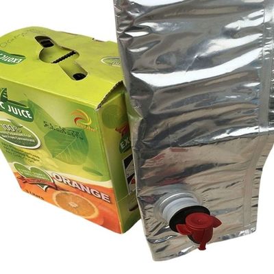 Sac aseptique en boîte Sac d'emballage en papier d'aluminium stratifié 3-25L étanche à la chaleur imperméable à l'humidité pour jus lait purée sauce et boissons
