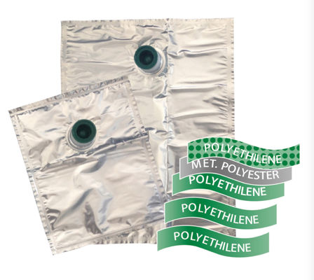 Sac aseptique en boîte Sac d'emballage en papier d'aluminium stratifié 3-25L étanche à la chaleur imperméable à l'humidité pour jus lait purée sauce et boissons