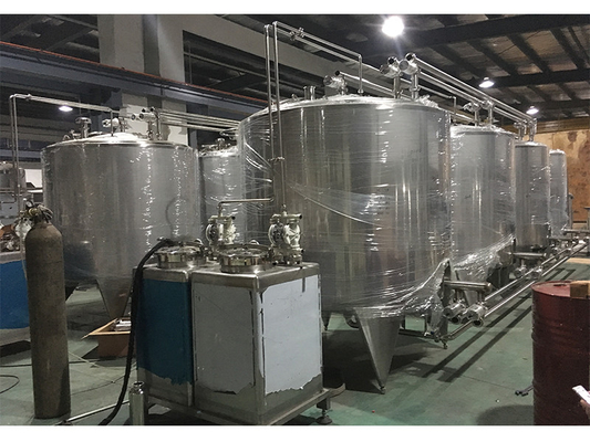 Système CIP personnalisé de haute qualité pour la ligne de transformation des fruits Machine propre en place SUS304/316 avec PLC