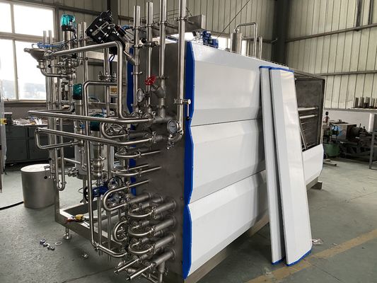 Machine de stérilisation UHT 1000L offrant un traitement à ultra haute température et des produits alimentaires liquides variés aseptiques SUS304